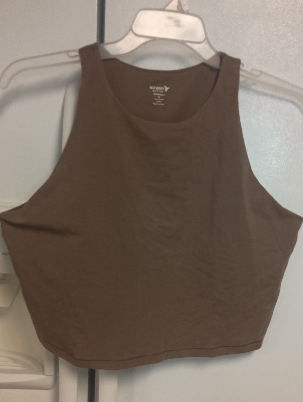 Old Navy Brown Crop Tank W/Bra Women's Size 2XL